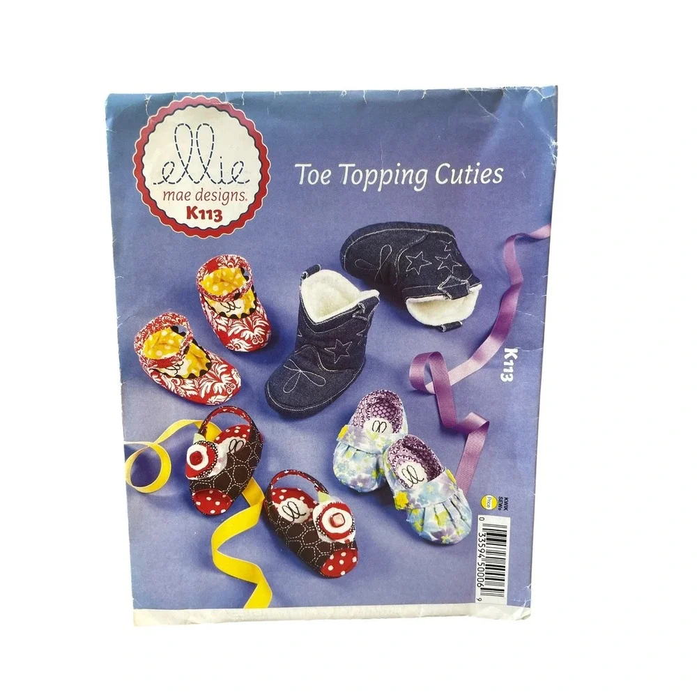 Ellie Mae Designs Sewing Pattern Infant OS Multicolor K113 Baby Shoe Bootie